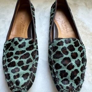 Patricia Green Faux Leopard Hair Driving Mocs